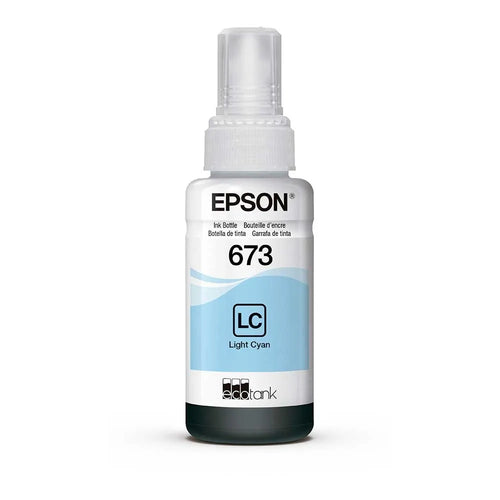 Epson T673 Cián claro original recarga de tinta para L1800, L800