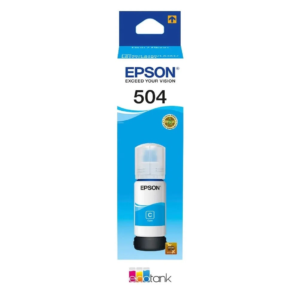 Epson 504 70 ml cián original recarga de tinta para EcoTank L4150