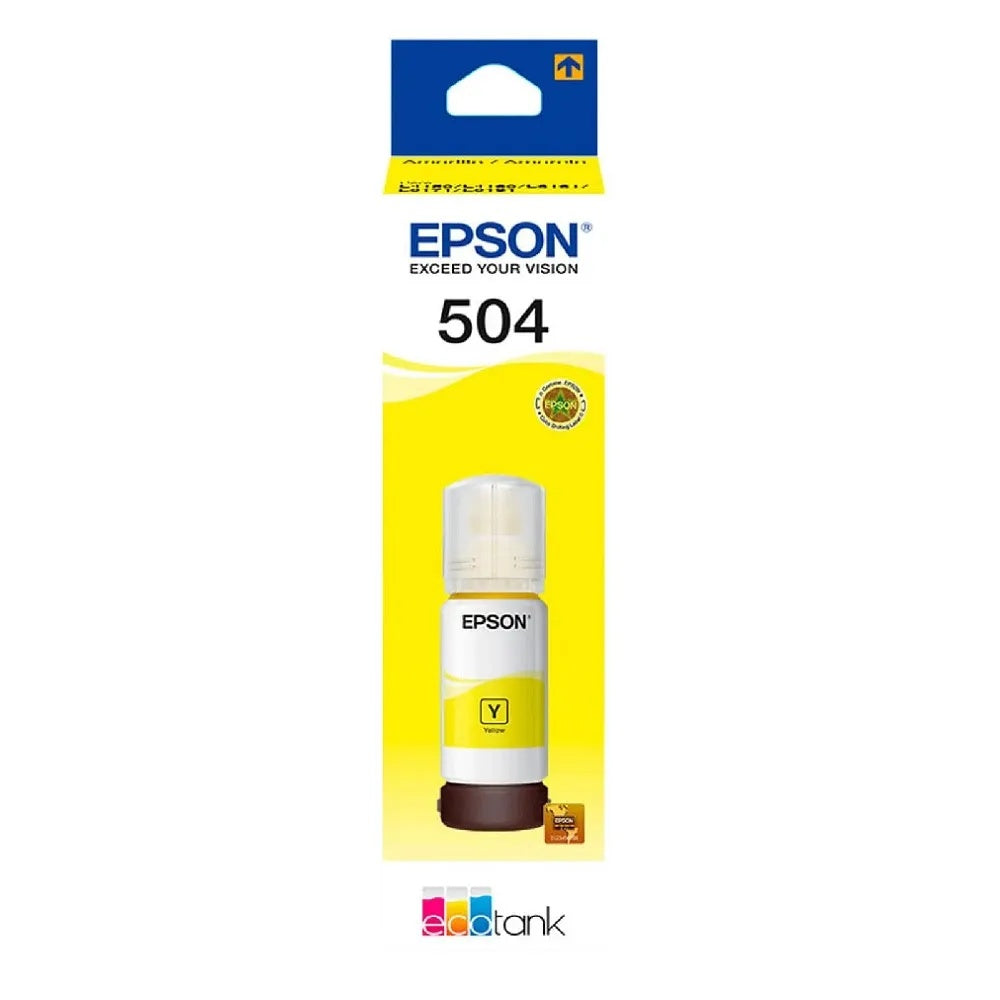 Epson 504 - 70 ml - amarillo - original - recarga de tinta - para EcoTank L4150, L4260, L6161, L6171, L6191, L6270