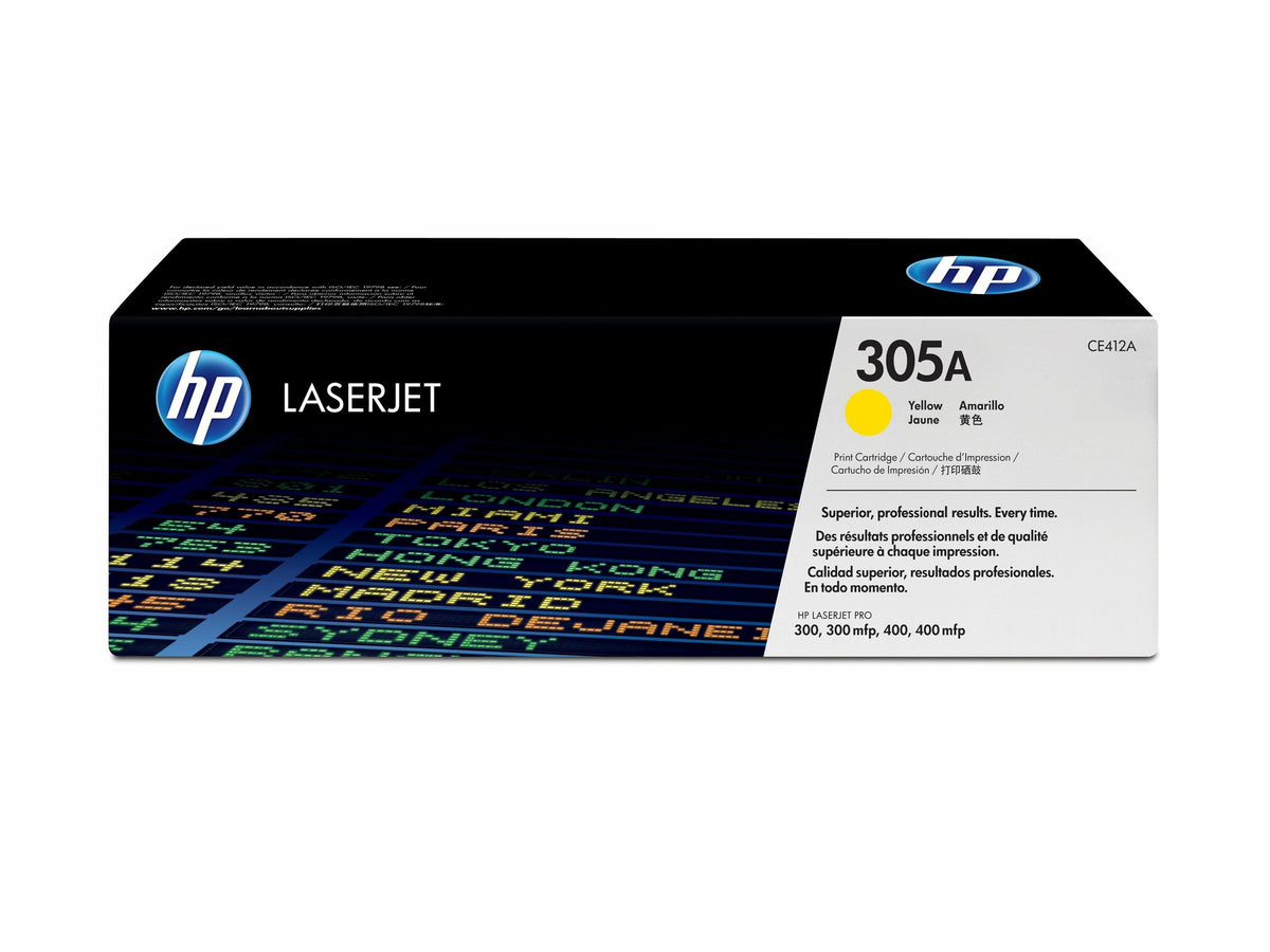 HP CE412A 305A Yellow LaserJet Toner Cartridge - 2600 pages