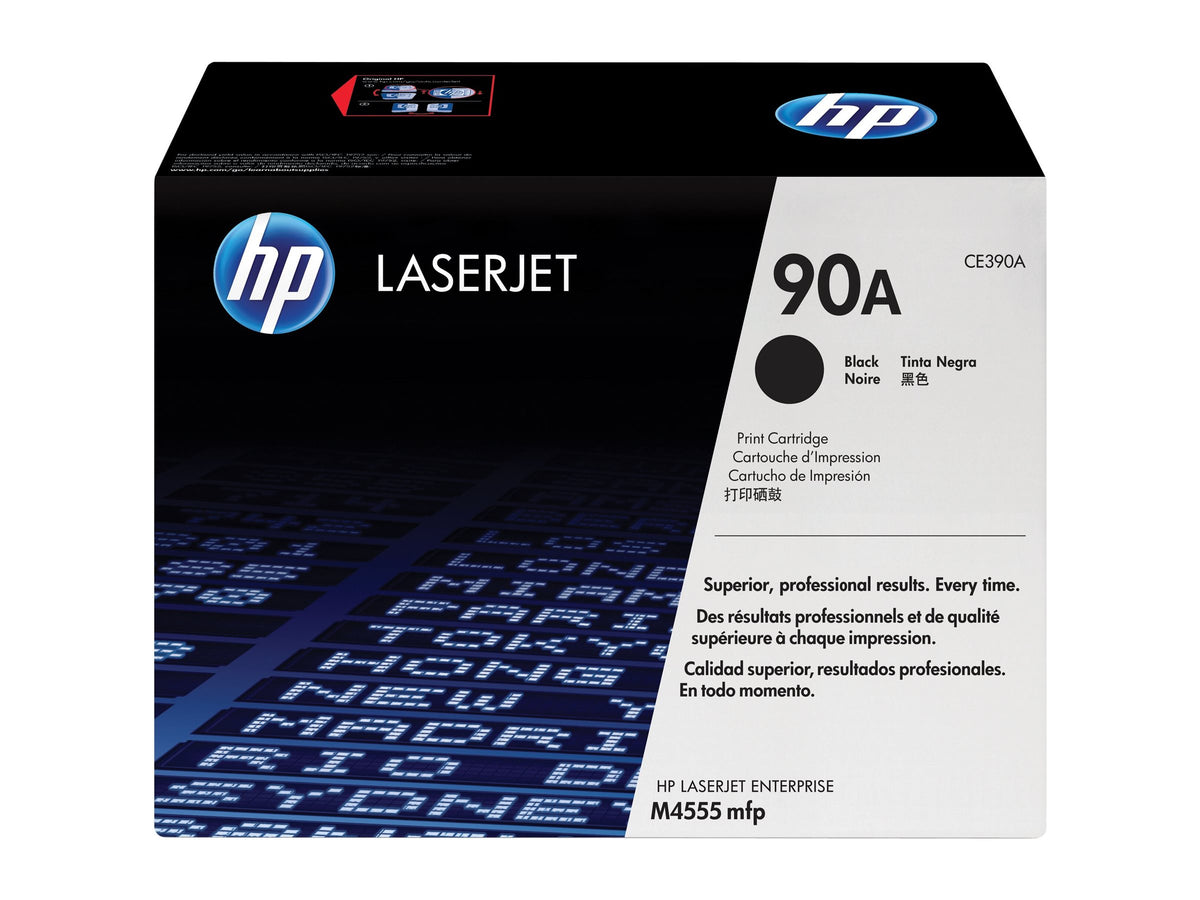 HP 90A Negro original LaserJet cartucho de tóner (CE390A)