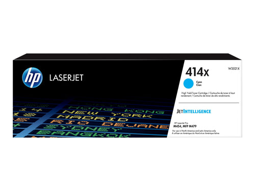 HP 414X Alto rendimiento cián original LaserJet cartucho de tóner