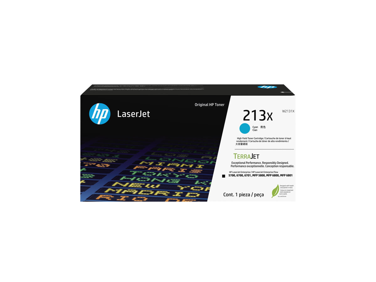 HP 213X High Yield Cyan Original LaserJet Toner Cartridge