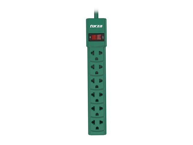 Forza - Power strip - AC 110/220 V - 6 Tomas de Corriente - Green