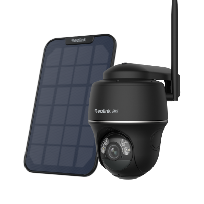Cámara Reolink de batería Argus PT Ultra (WiFi 6, negro)+ panel solar (negro)