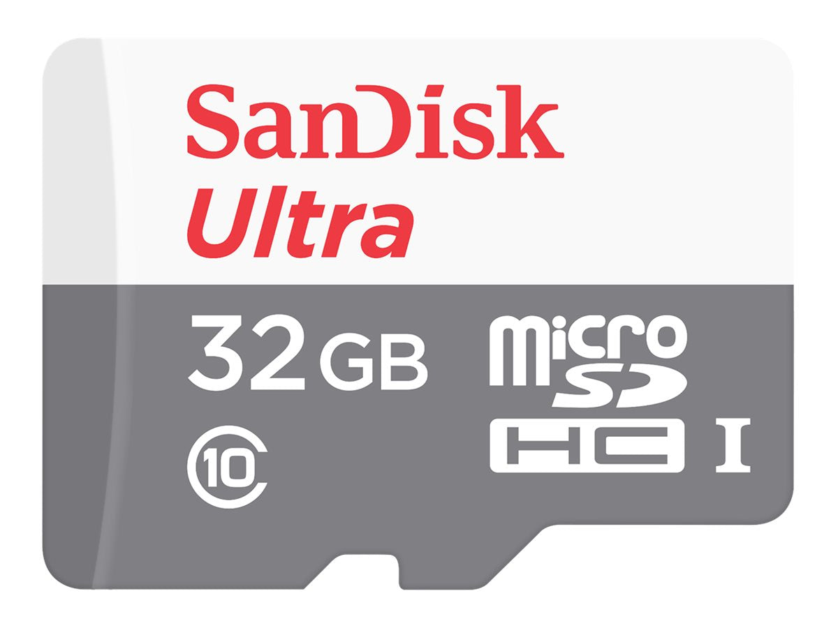 SanDisk Ultra - Tarjeta de memoria flash (adaptador microSDHC a SD Incluido) - 32 GB - Class 10 - microSDHC UHS-I