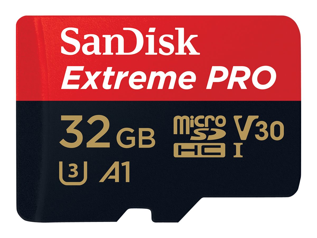SanDisk Extreme Pro - Tarjeta de memoria flash (adaptador microSDXC a SD Incluido) - 32 GB