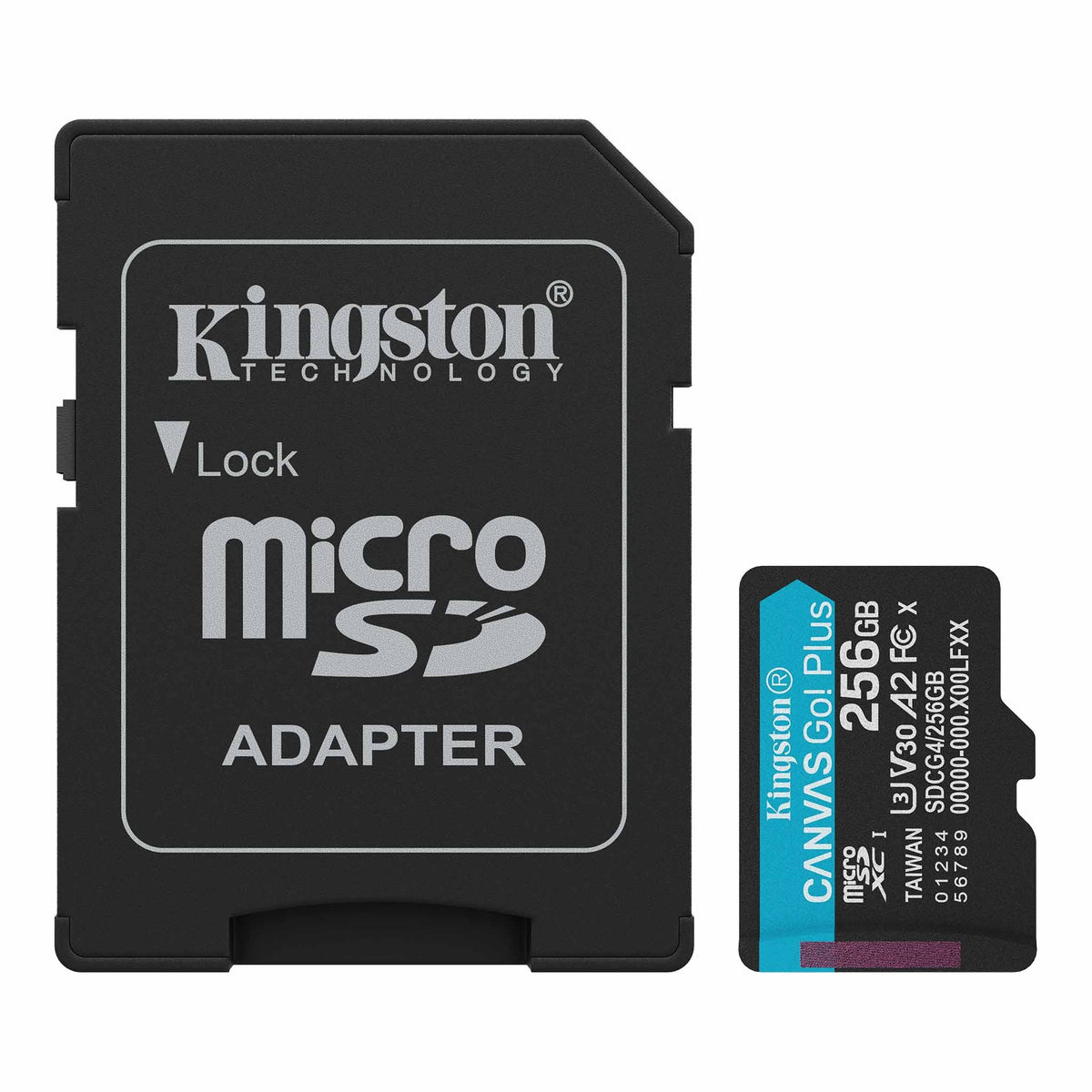 Kingston - Flash memory card - microSDXC
                        
                            
                                 - 256GB microSDXC Canvas Go Plus