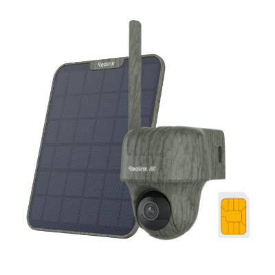Cámara Reolink 4G LTE Go Ranger PT+Solar panel 2 (camuflaje)+tarjeta SIM