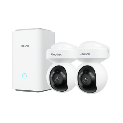 Kit Reolink Home Hub con 2× E1 Outdoor (blanco)