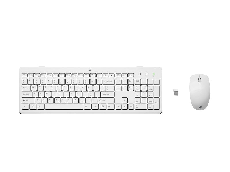 HP - Keyboard and mouse set - Wireless - 230 WHT