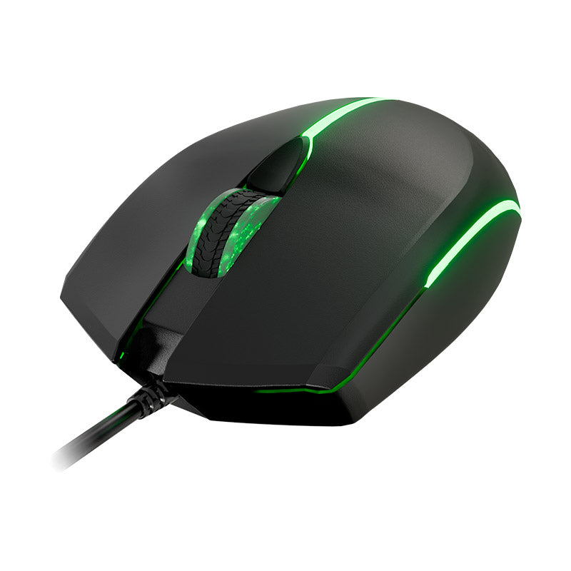 Xtech - XTM-218 - Mouse - USB - Wired - Black - 4 buttons with Light 2400 dpi
