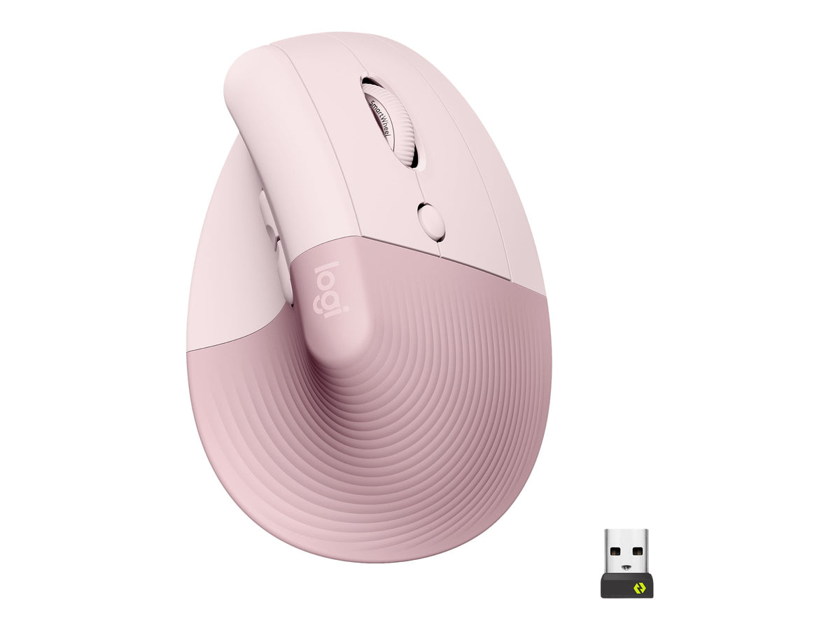 Logitech Lift Vertical Ergonomic Mouse - Ratón vertical - ergonómico - 6 botones - inalámbrico - 2.4 GHz, Bluetooth