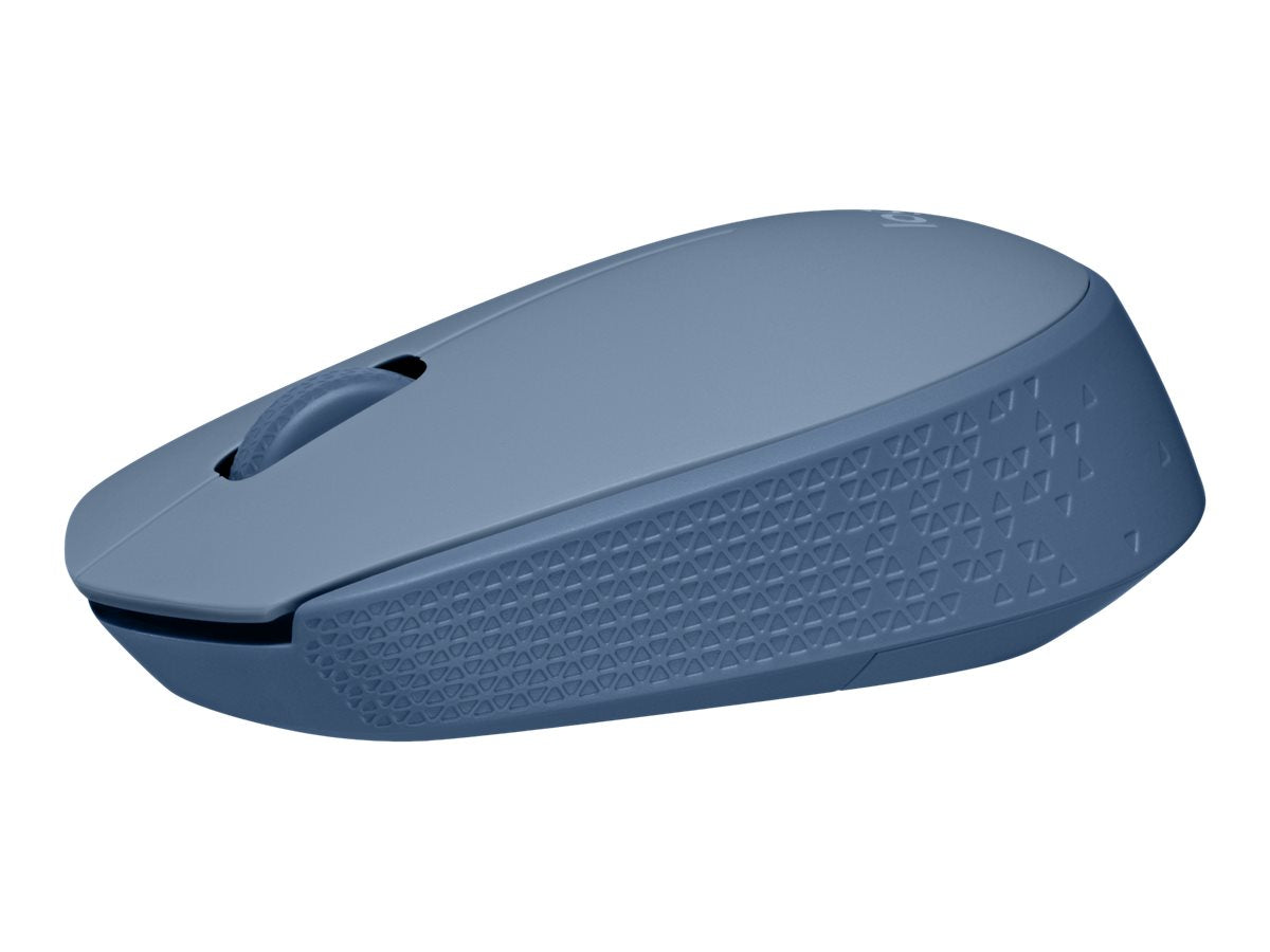 Logitech M170 Wireless Mouse, Ambidextrous, Blue Gray - Ratón - diestro y zurdo - óptico - 3 botones - inalámbrico