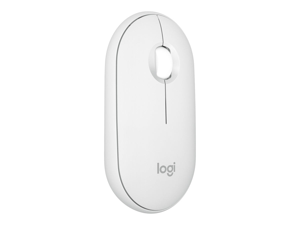 Logitech Pebble Mouse 2 M350s - Ratón - óptico - 3 botones - inalámbrico - Bluetooth - blanco