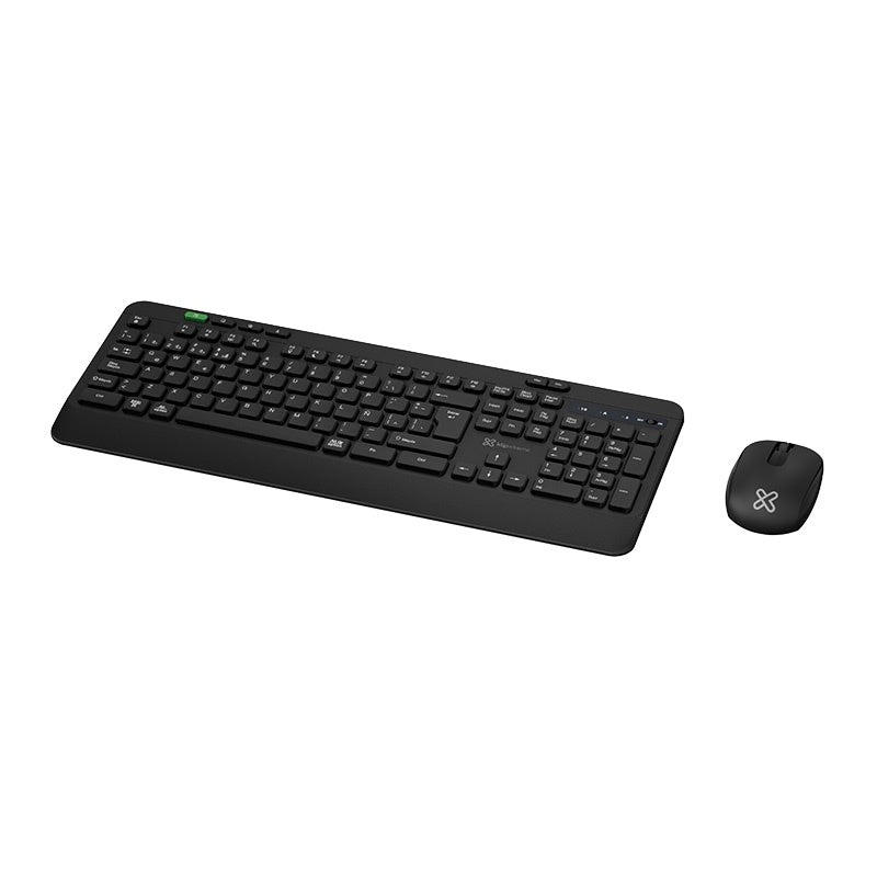 Klip Xtreme - Keyboard and mouse set - Spanish (Latin American)
                        
                            
                                 - Wireless - 2.4 GHz / Bluetooth - Black