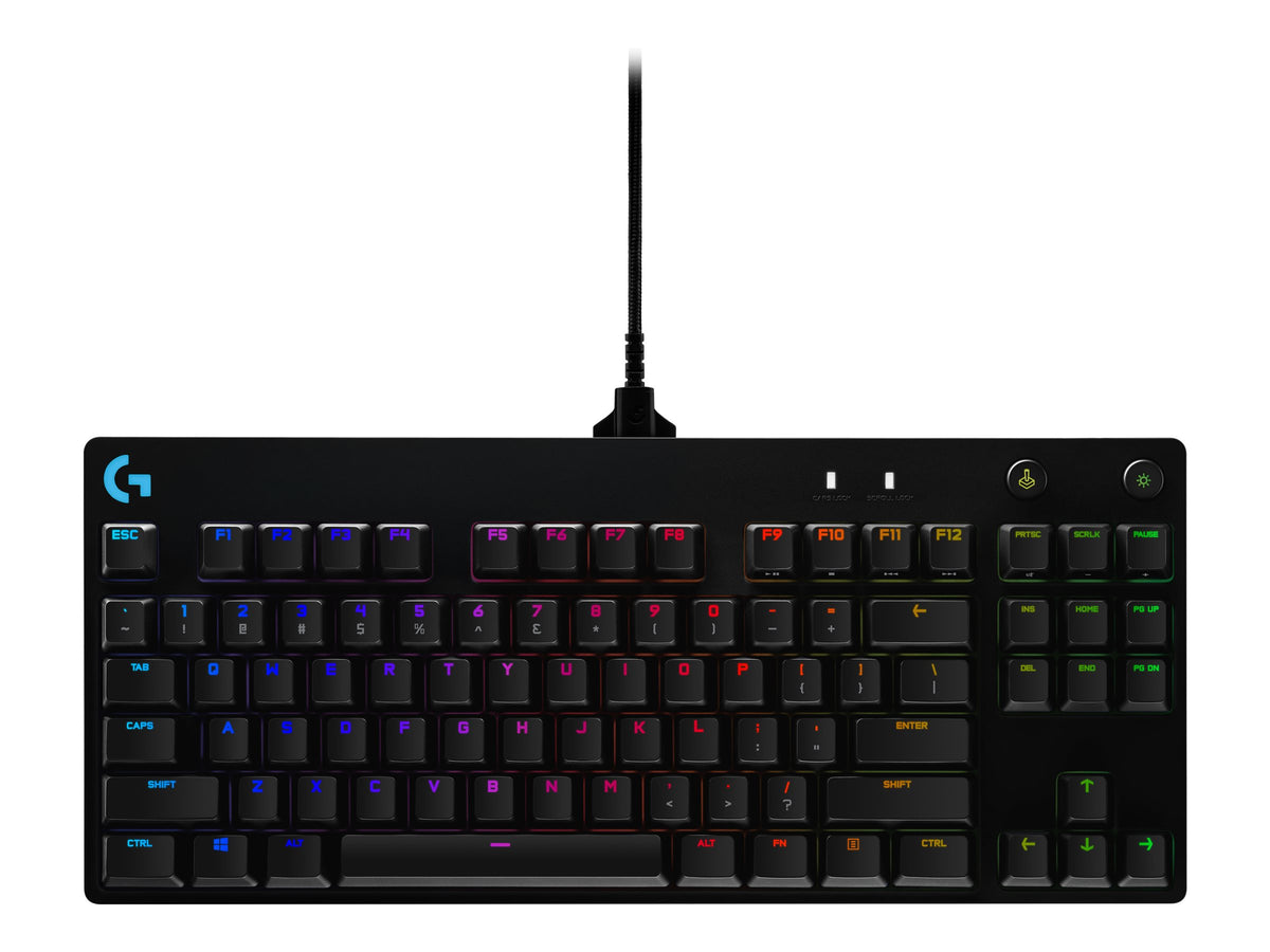 Logitech G Pro Mechanical Gaming Keyboard - Teclado - retroiluminación - USB - interruptor: GX Blue Clicky