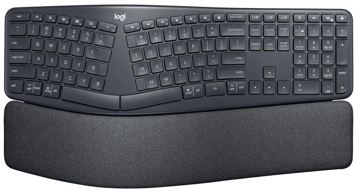 Logitech K860 ERGO Teclado inalámbrico 2.4 GHz, Bluetooth 5.0
