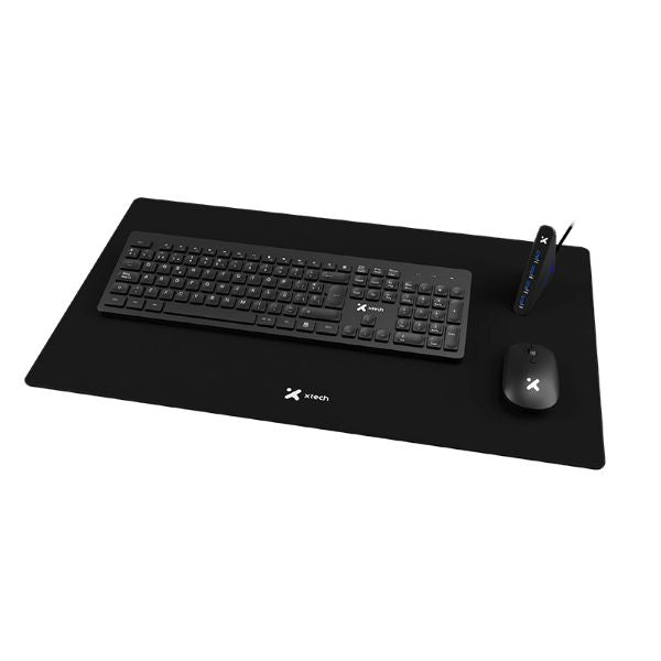 Xtech - MM Keyboard wls, mouse wls, mouse pad XL and USB 3.0 Hub Kit - Spanish - Wireless / Wired - 2.4 GHz / USB