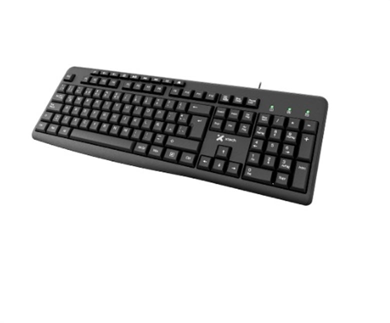 Xtech - Keyboard - Wired - Spanish - USB - Black - Multimedia 9 hotkeys XTK-140S