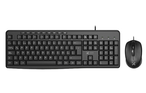 Xtech XTK-302S Keyboard and mouse set Wired Spanish USB Black