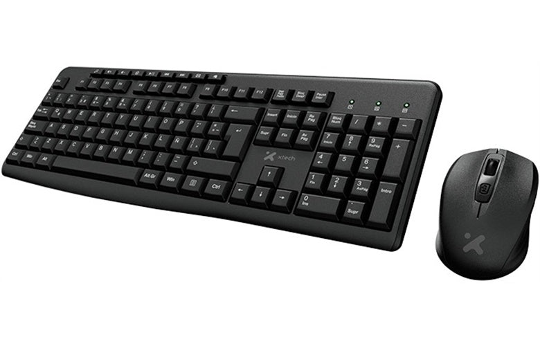 Xtech - Keyboard and mouse set - Wireless
                        
                            
                                 - Spanish - USB - Black - 2.4 GHz - Black XTK-311S