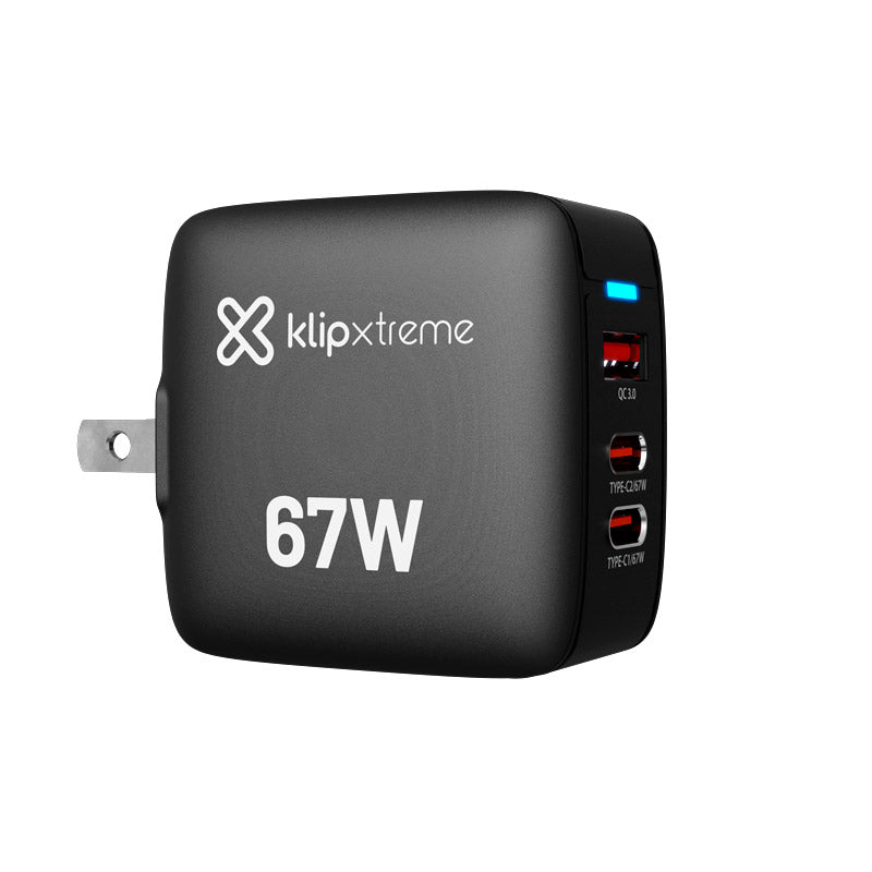 Klip Xtreme KX Wall Charger 67W KMC-500 2xUSB-C PD3.0 + USB-A QC4.0