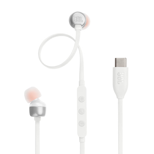 JBL TUNE 310C - Auriculares internos con micro - en oreja - cableado - USB-C - blanco