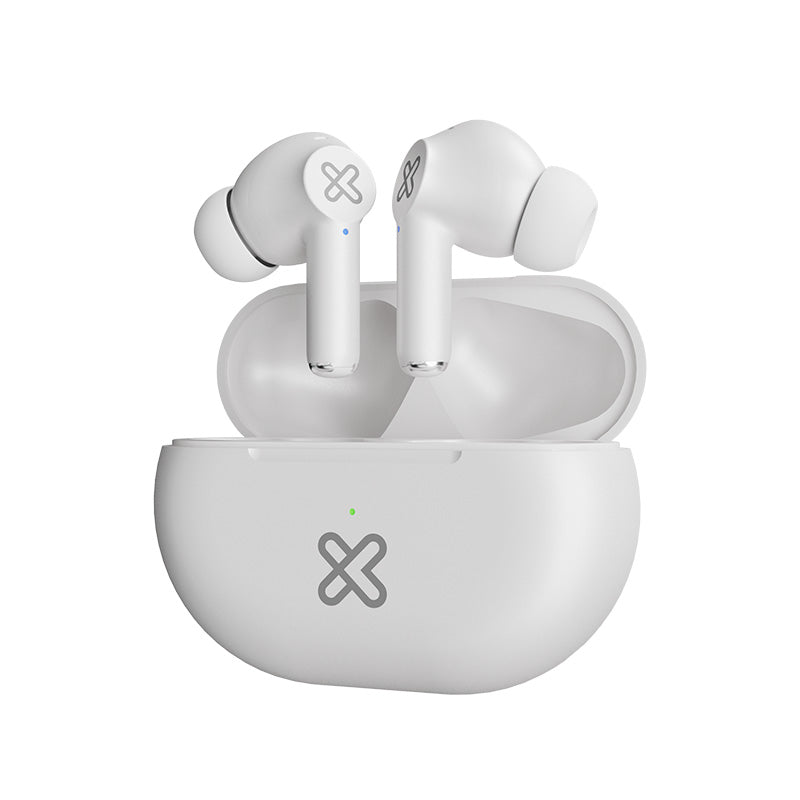 Klip Xtreme - True wireless earphones - For Phone / For Portable electronics / For Tablet - Wireless - 17Hrs IPX White