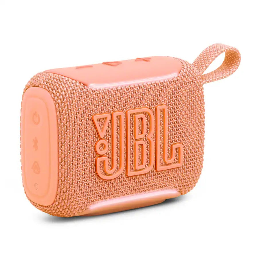 JBL Go 5 BT - Speaker - Orange - Bluetooth - Gran sonido en la palma de tu mano - Iluminación ambiental que mejora el estado de ánimo - Hasta 10 horas con Playtime Boost - A prueba de todo (polvo, agua y caídas) - Emparejamiento estéreo instantáneo AirTouch - Conéctate y disfruta con Auracast - Sonido puro con reproducción sin pérdidas - Hecho de plástico reciclado, sin PVC, además del embalaje de papel con certificación FSC