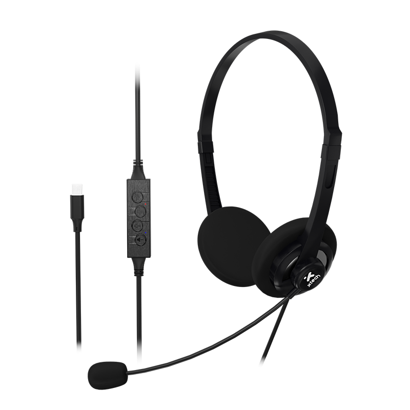 Xtech - XTH-245 - Headphones with microphone - Para Conference / Para Computer - Wired - ENC -In line control