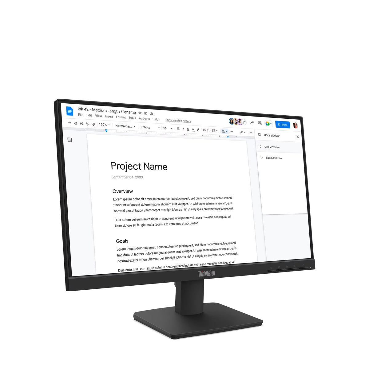 Lenovo S22-4e ThinkVision 21.5" 1920 x 1080 HDMI / VGA 100Hz