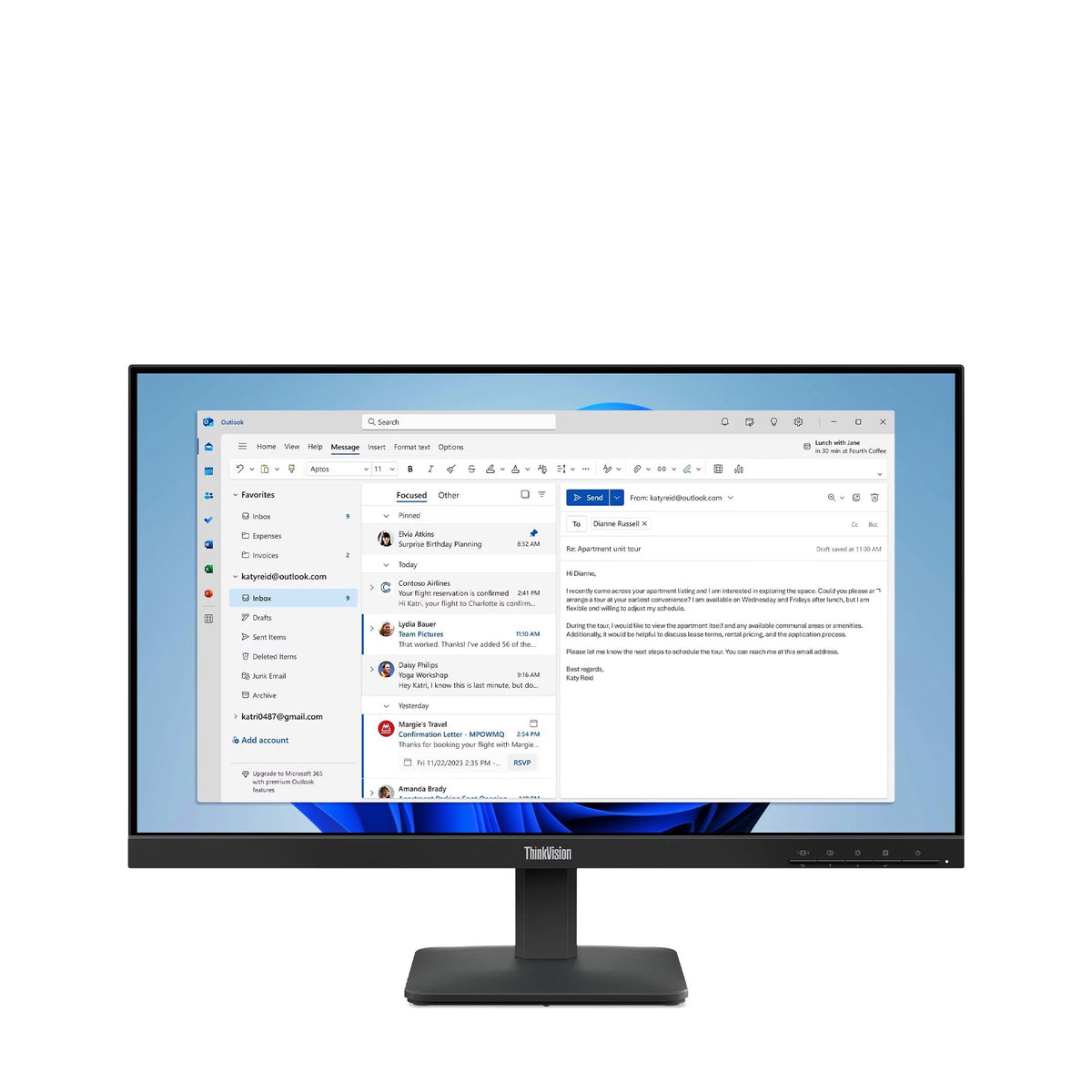 Lenovo S24-4e ThinkVision WLED 23.8" FHD (1920x1080) IPS VGA / HDMI