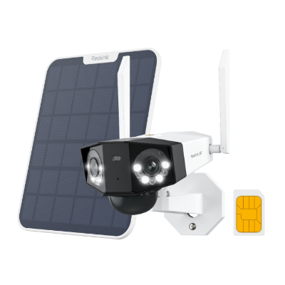 Cámara Reolink 4G LTE Duo 2 LTE 4K +panel solar 2 (blanco) +tarjeta SIM