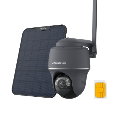 Cámara Reolink 4G LTE Go PT Ultra (gris) + panel solar 2 (negro) +tarjeta SIM