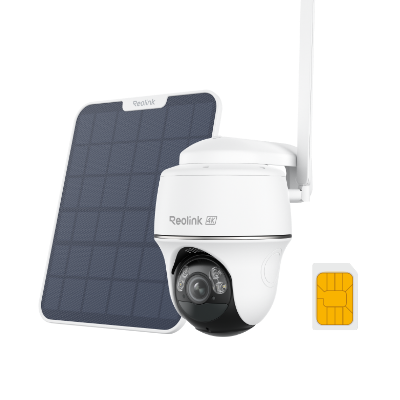 Cámara Reolink 4G LTE Go PT Ultra (blanco) + panel solar 2 (blanco) +tarjeta SIM