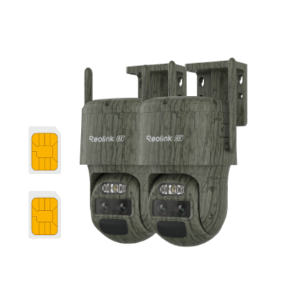 Cámara Reolink 4G LTE TrackMix LTE (camuflaje, paquete de 2)+tarjeta SIM