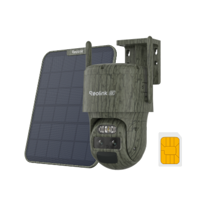 Cámara Reolink 4G LTE TrackMix LTE (camuflaje) + panel solar 2 (camuflaje)+tarjeta SIM