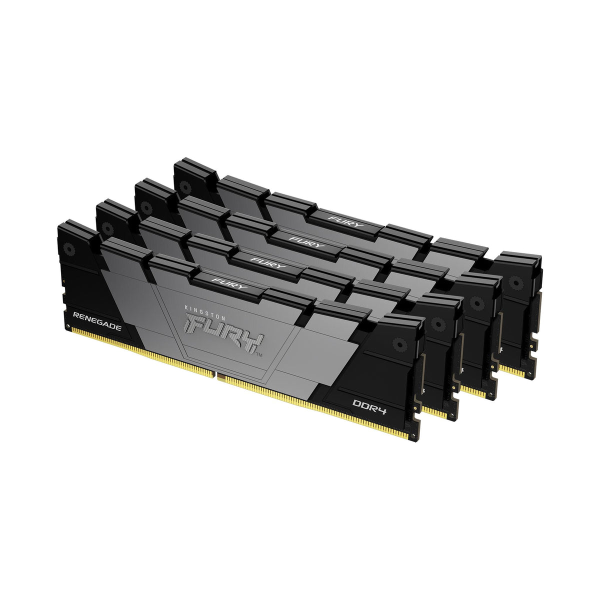 Memoria RAM Kingston Fury Renegade 64 GB DDR4 3200 MT/s DIMM para PC kit de 4 (KF432C16RB12K4/64)