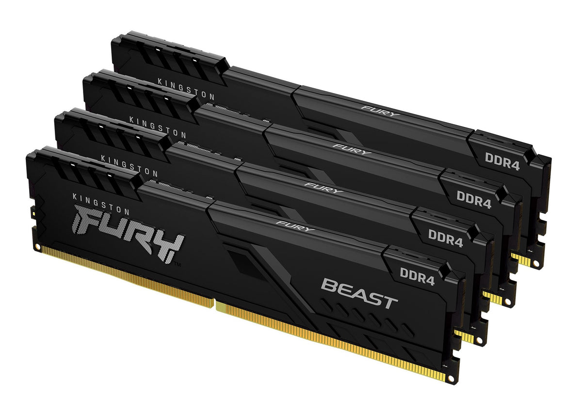 Memoria RAM Kingston Fury Beast 64 GB DDR4 3600 MT/s DIMM para PC kit de 4 (KF436C18BBK4/64)