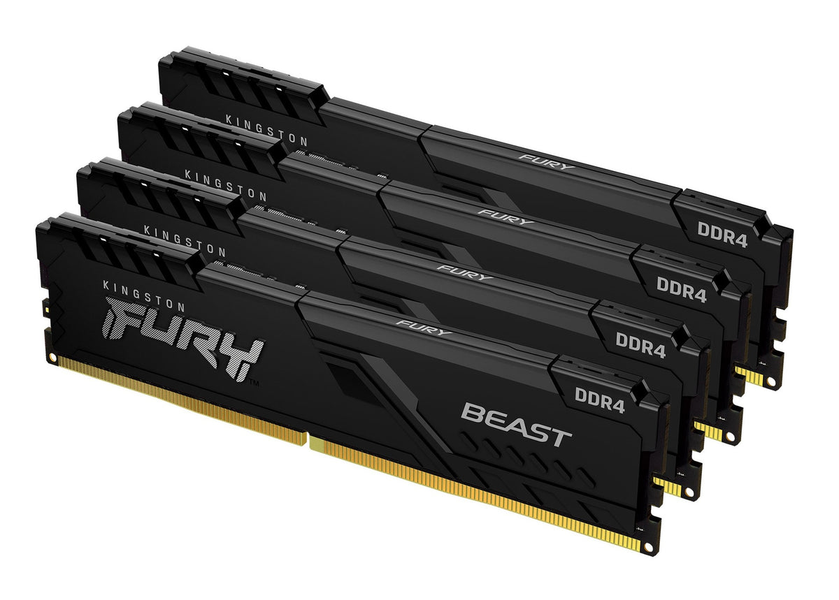 Memoria RAM Kingston Fury Beast 32 GB DDR4 3600 MT/s DIMM para PC kit de 4 (KF436C17BBK4/32)