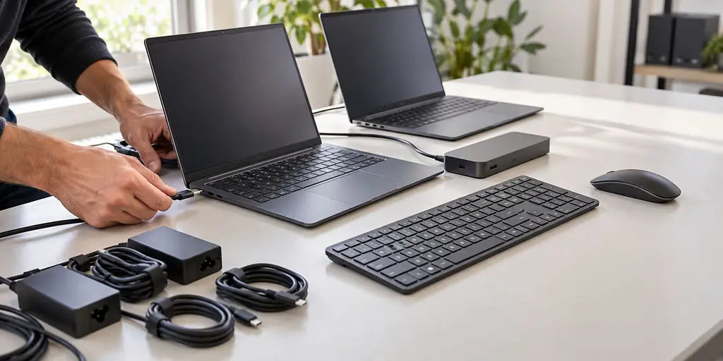 Laptops configuradas y listas para entrega (imagen ilustrativa)